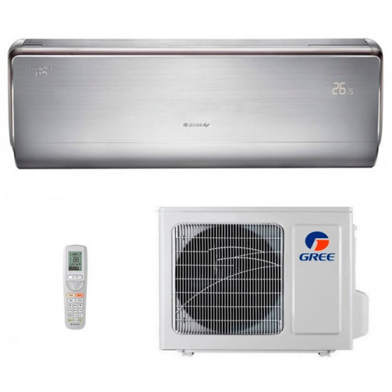 Кондиционер Gree U-Crown Inverter R32 Wi-Fi GWH12U B-K6DNA4A/I, 12000 BTU, до 35 м², Silver