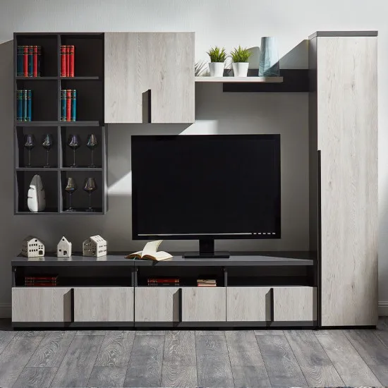 Living modular Ambianta Duet 1 (240 cm), Gri/Alb Samoa