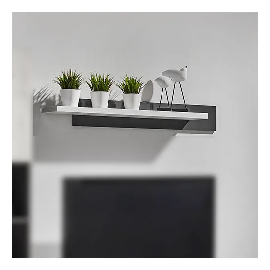 Полка навесная Ambianta Duet (1200 мм), Gray/White Samoa