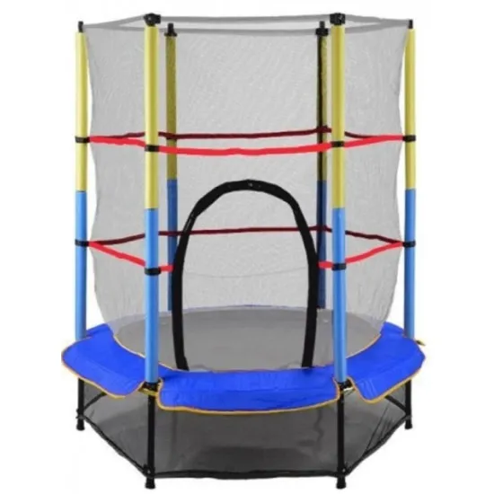 Батут-манеж 4Play, 140 см, внутренняя сетка, Yellow/Blue