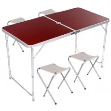 Masa și scaune pliante pentru camping Xenos Travel Cherry Masa și scaune pliante pentru camping Xenos Travel Cherry