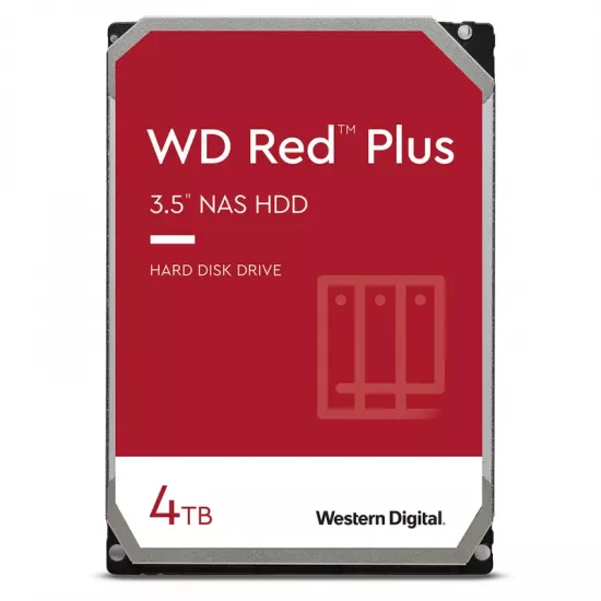 3.5" Жесткий диск 4 TB Western Digital WD Red Plus, 5400 rpm, 256 MB, SATA III (WD40EFPX)