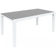 Masă de grădină Keter Harmony, 160x90 cm, White/Gray