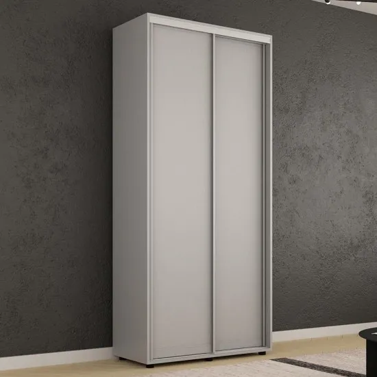 Dulap-cupeu Mobildor Compact, 100x220x45 cm, uși PAL, Gri