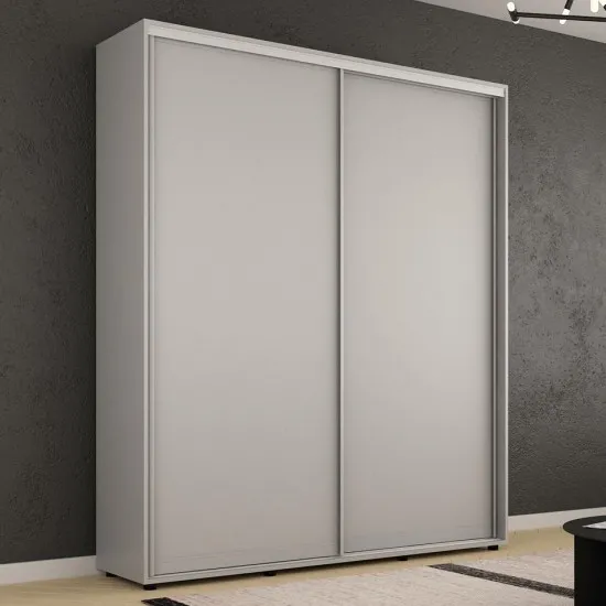 Dulap-cupeu Mobildor Compact, 180x220x45 cm, uși PAL, Gri