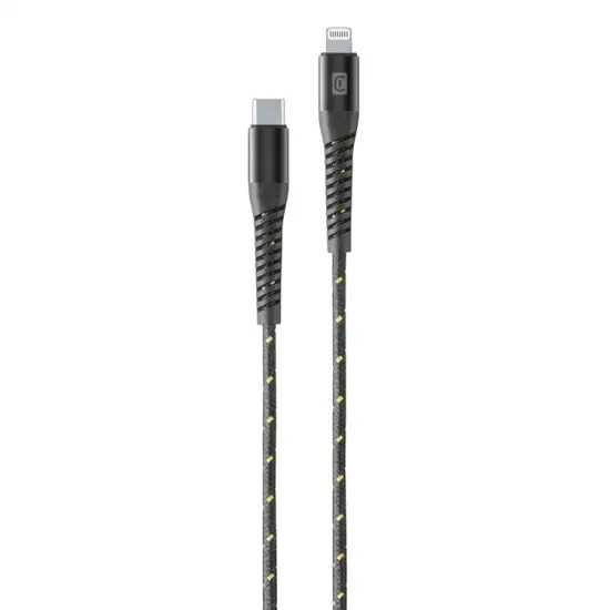 Кабель Cellularline Strong MFI Lightning/USB Type-C, Black