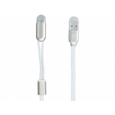 Кабель Remax Binary Lightning, micro-USB/USB Type-A, White (RC-025t)