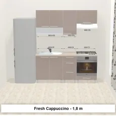 Bucatarie modulara Ambianta Fresh 1.8 m, Cappuccino