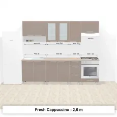 Bucatarie modulara Ambianta Fresh 2.6 m, Cappuccino