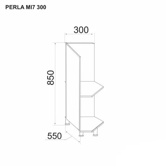 Carcasa modul inferior anexa Ambianta Perla MI7 300 Alb