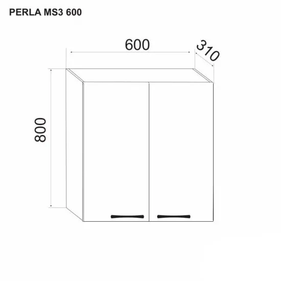 Modul superior Ambianta Perla MS3 600 Alb