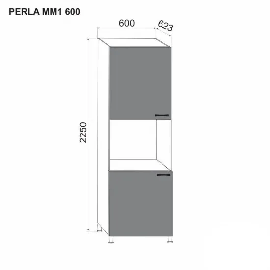 Modul inalt cuptor Ambianta Perla MM1 600 Alb