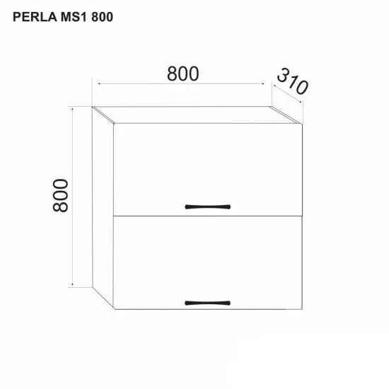 Modul superior Ambianta Perla MS1 800 Antracit