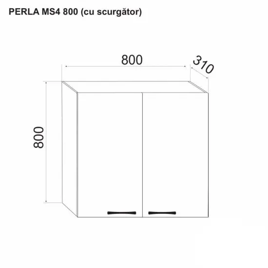 Modul superior scurgator Ambianta Perla MS4 800 Antracit