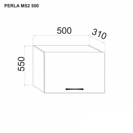 Modul superior hota Ambianta Perla MS2 500 Creme