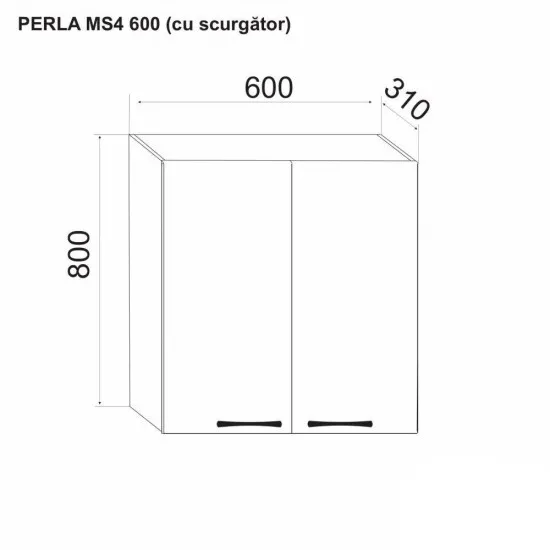 Modul superior scurgator Ambianta Perla MS4 600 Creme