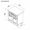 Modul inferior Ambianta Felicia MI5 800, Alb