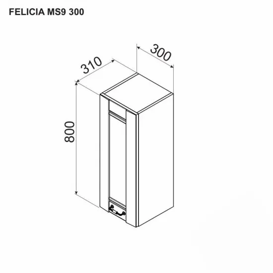 Modul superior Ambianta Felicia MS9 300, Gri