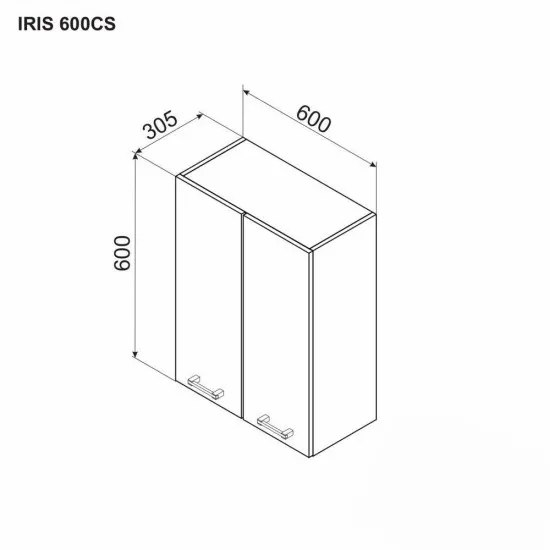 Modul superior Ambianta Iris 600 CS, Alb Samoa