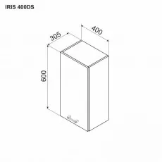 Modul superior Ambianta Iris 400 DS, Alb Samoa