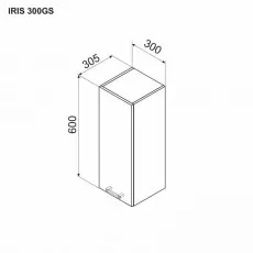 Modul superior Ambianta Iris 300 GS, Alb Samoa