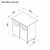 Нижний кухонный шкаф Ambianta Iris 800 AI под мойку, Bardolino
