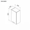 Верхний кухонный шкаф Ambianta Iris 400 DS, Bardolino