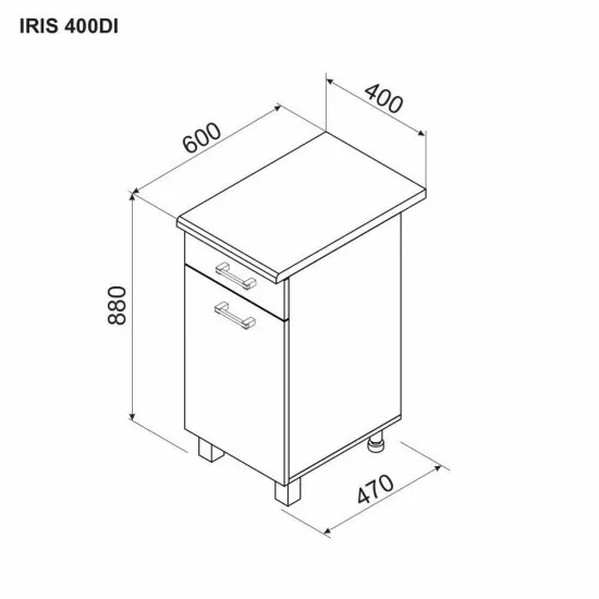 Modul inferior Ambianta Iris 400 DI, Bardolino