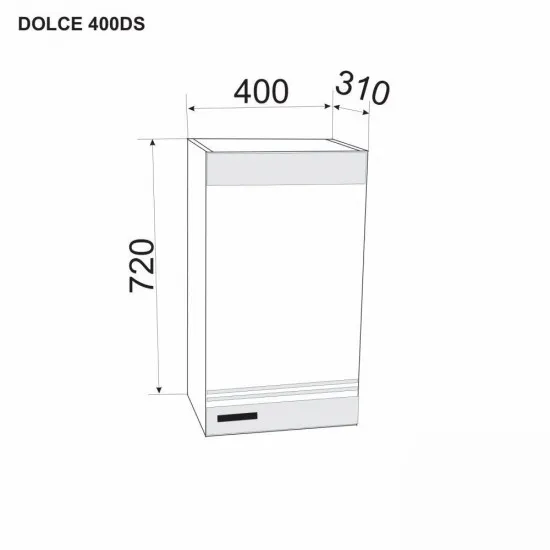 Modul superior Ambianta Dolce 400 DS, Wenge