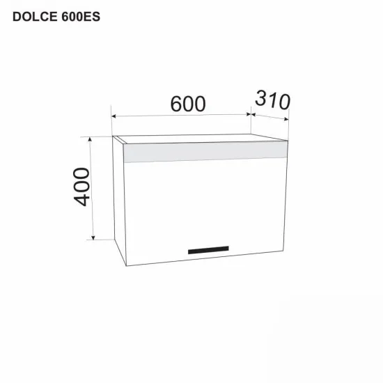 Modul superior Ambianta Dolce 600 ES hota, Wenge