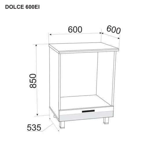 Modul inferior Ambianta Dolce 600 EI cuptor, Wenge