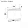 Modul superior Ambianta Dolce 800 AS scurgator, Gri