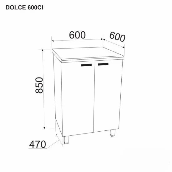 Modul inferior Ambianta Fresh 600 CI, Cappuccino