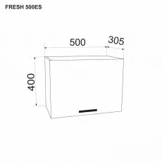 Modul superior Ambianta Fresh 500 ES hota, Cappuccino
