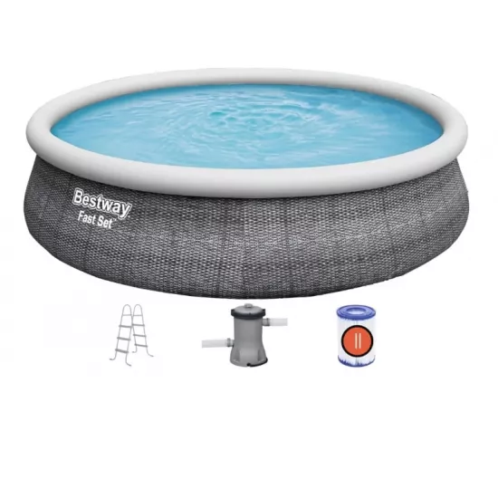 Бассейн надувной Bestway 57372, 457x457x107 см, 12362 л