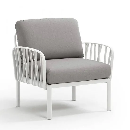Fotoliu pentru gradina Nardi Komodo Poltrona 40371.00.172 Bianco/Grigio
