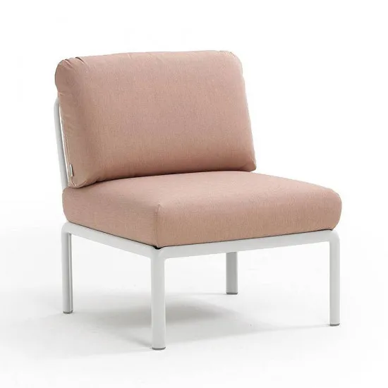 Fotoliu pentru gradina modul central Nardi Komodo Elemento Centrale 40373.00.066 Bianco/Rosa Quarzo