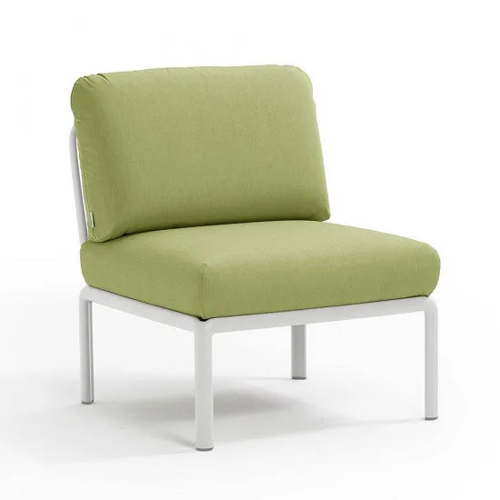 Fotoliu pentru gradina modul central Nardi Komodo Elemento Centrale Bianco/Avocado Sunbrella