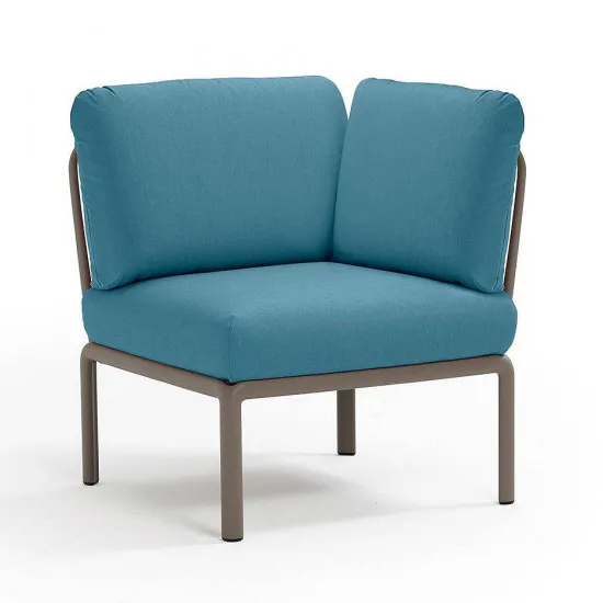 Fotoliu pentru gradina modul de colt Nardi Komodo Elemento Angolo 40374.10.142 Tortora/Adriatic Sunbrella