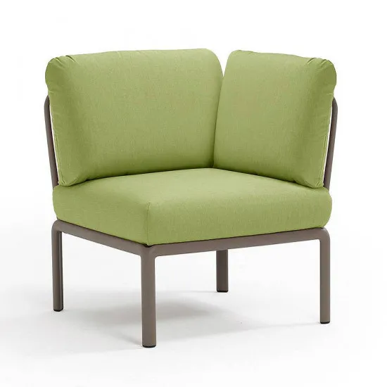 Fotoliu pentru gradina modul de colt Nardi Komodo Elemento Angolo 40374.10.139 Tortora/Avocado Sunbrella