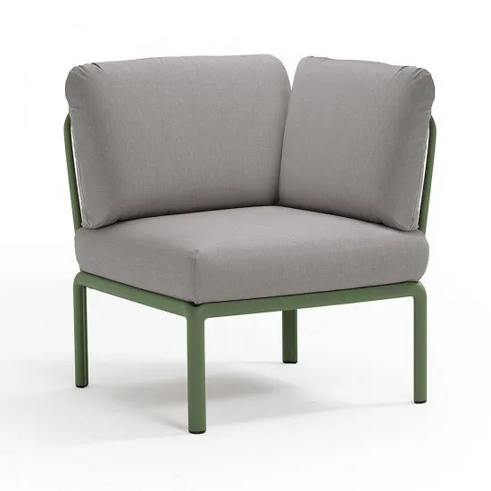 Fotoliu pentru gradina modul de colt Nardi Komodo Elemento Angolo 40374.16.172 Agave/Grigio