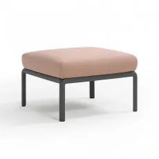 Pouf cu perna Nardi Komodo Pouf 40369.02.066 Antracite/Rosa Quarzo