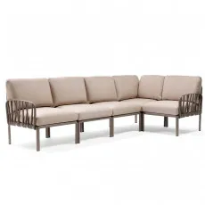 Садовый диван Nardi Komodo 5 40370.10.141 Tortora/Canvas Sunbrella Садовый диван Nardi Komodo 5 40370.10.141 Tortora/Canvas Sunbrella