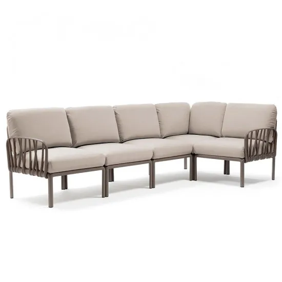 Canapea Nardi Komodo 5 40370.10.131 Tortora/Tech Panama cu stofa hidrofuga rezistentă la apă