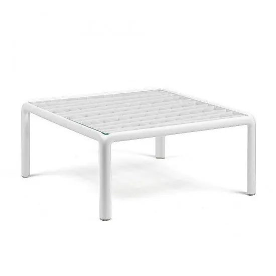 Masă de grădină Nardi Komodo Tavolino Vetro 40368.00.501, Bianco