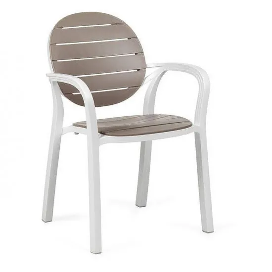 Scaun Nardi Palma, Bianco/Tortora