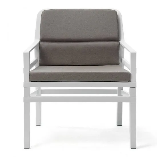 Кресло для сада Nardi Aria Fit 40330.00.136 Bianco/Grigio Sunbrella