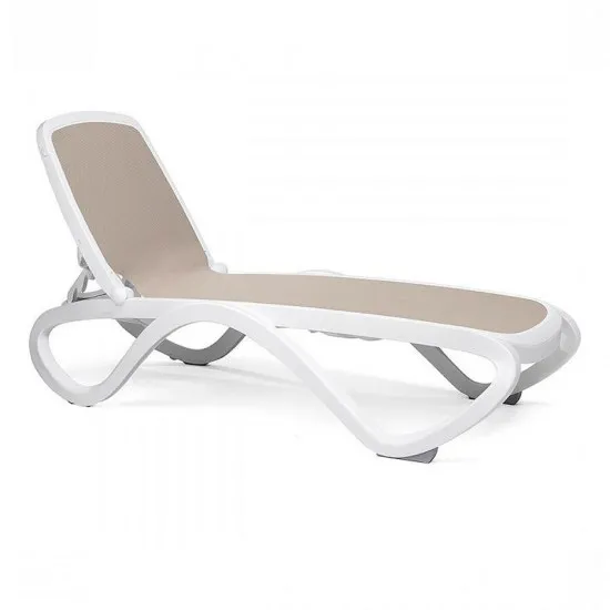 Шезлонг Nardi Omega 40417.00.124 Bianco/Tortora