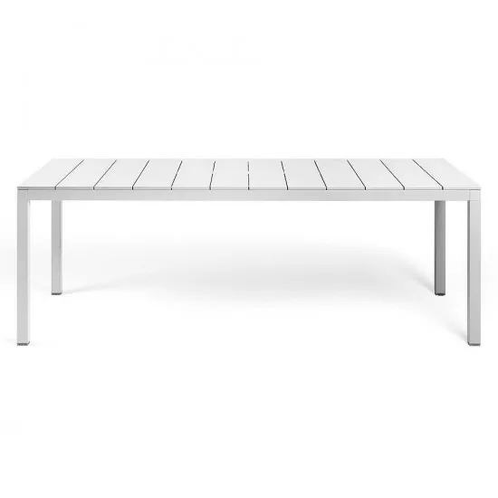 Masă de grădină Nardi Rio Alu 210 Fix, 210x100 cm, Bianco