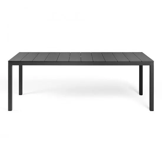 Masă de grădină Nardi Rio Alu 210 Fix, 210x100 cm, Antracite